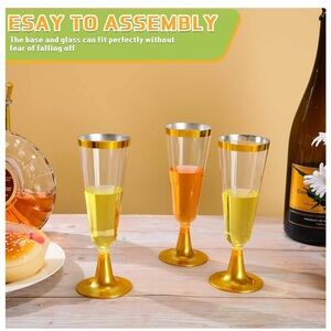 100 Plastic Champagne Flute
